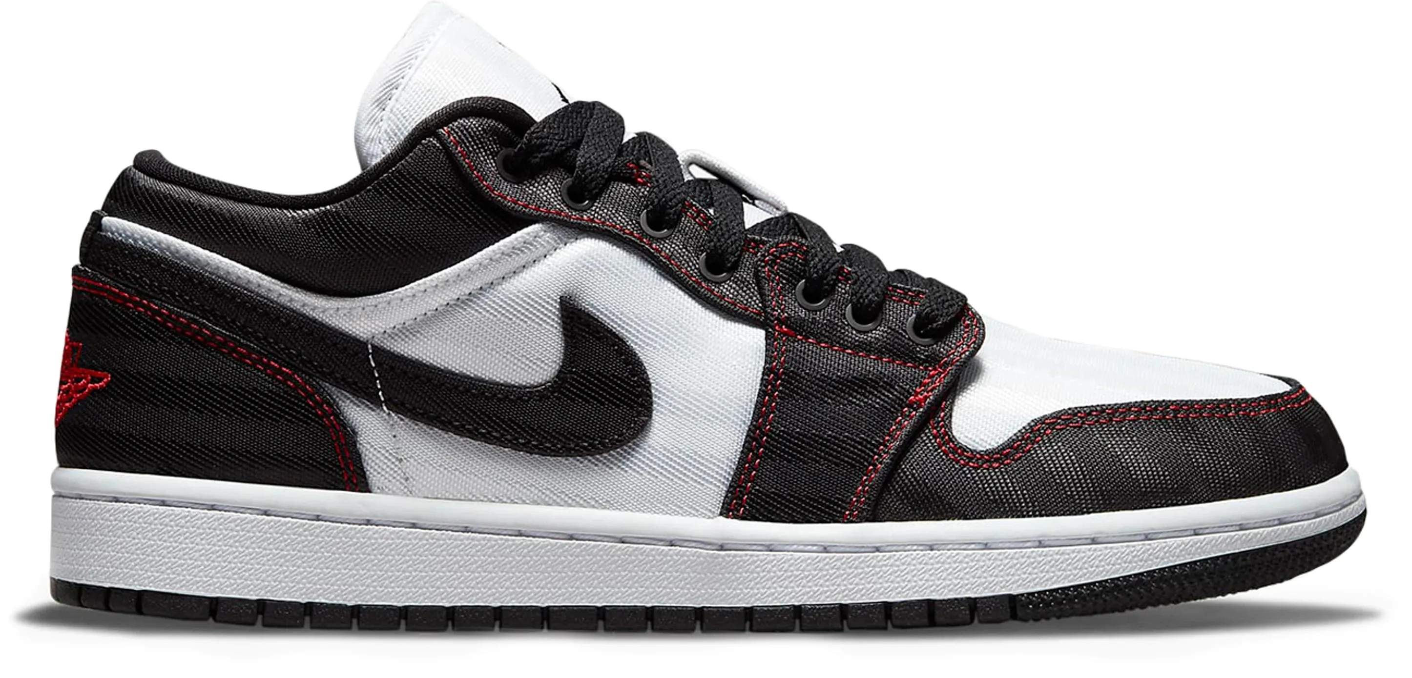 Anti Microbial Lining All-around silhouette Jordan 1 Low SE Utility White Black Gym Red (W)