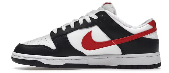 Nike Dunk Low Retro Red Swoosh Panda Fashionable Look