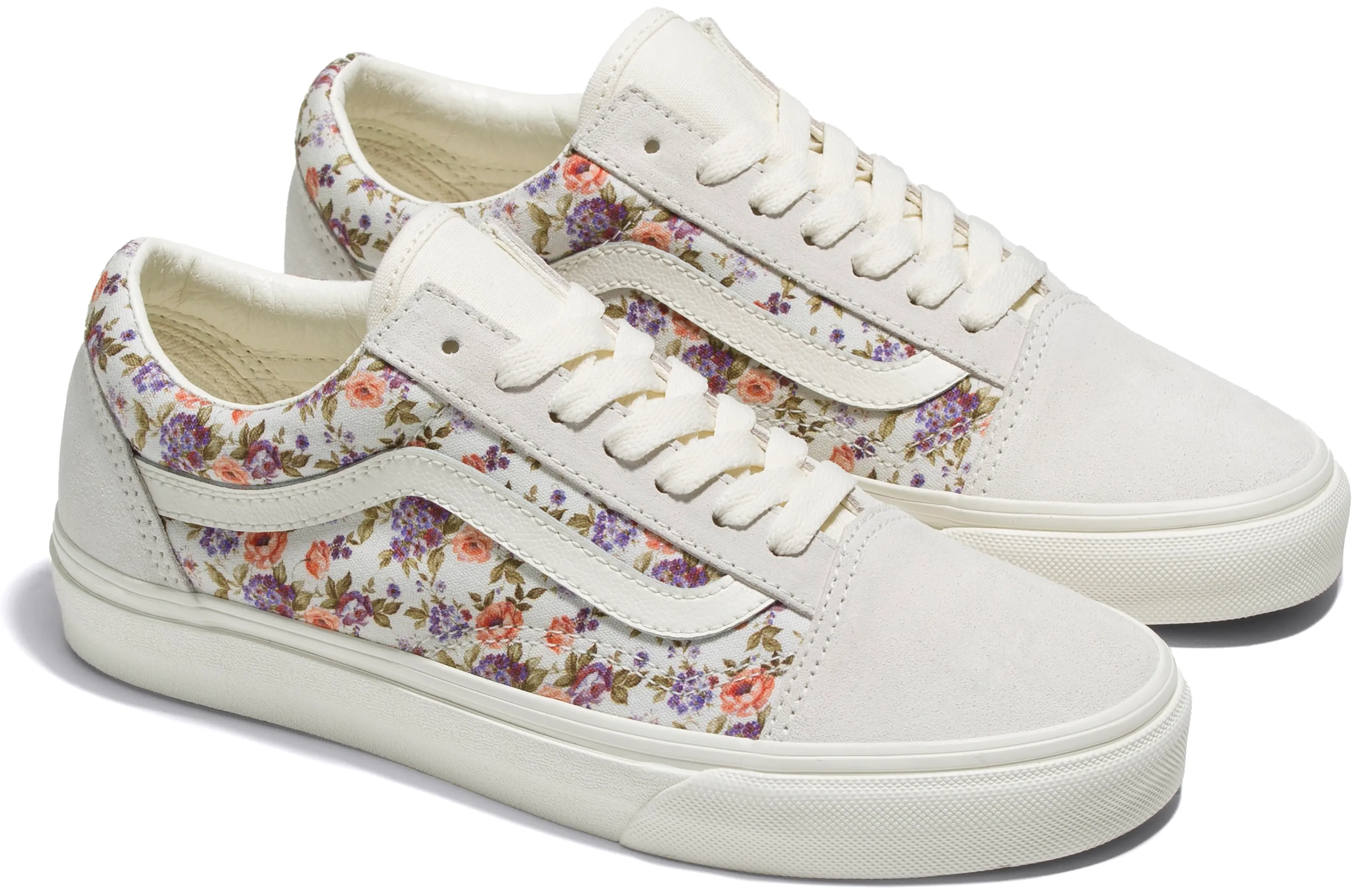 Ankle Form Vans Old Skool Vintage Floral Marshmallow
