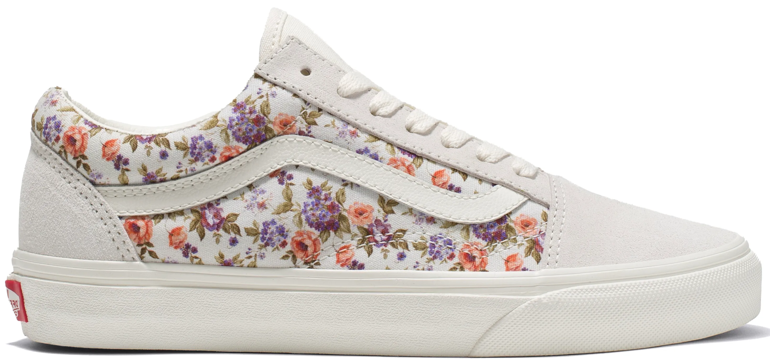 City Comfort Quick Step Vans Old Skool Vintage Floral Marshmallow
