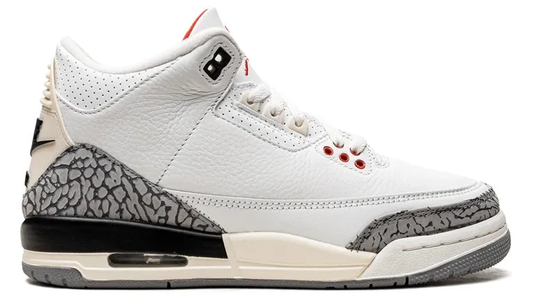 Shock-absorbent Easy Clean Surface Jordan 3 Retro White Cement Reimagined (GS)