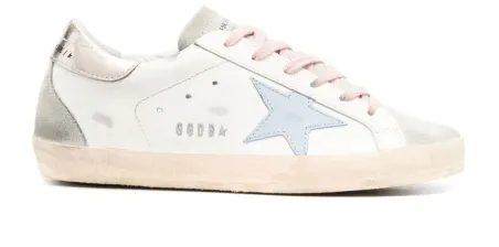 Golden Goose Super-Star White Ice Powder blue (W) Comfort-Oriented