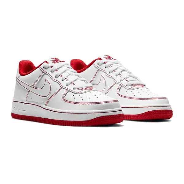 Air Force 1 (GS) White University Red Stitch EverydayUse ComfortableInsole