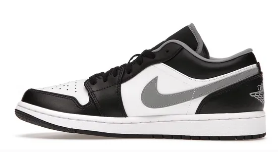 Jordan 1 Low Black White Grey Road Fit