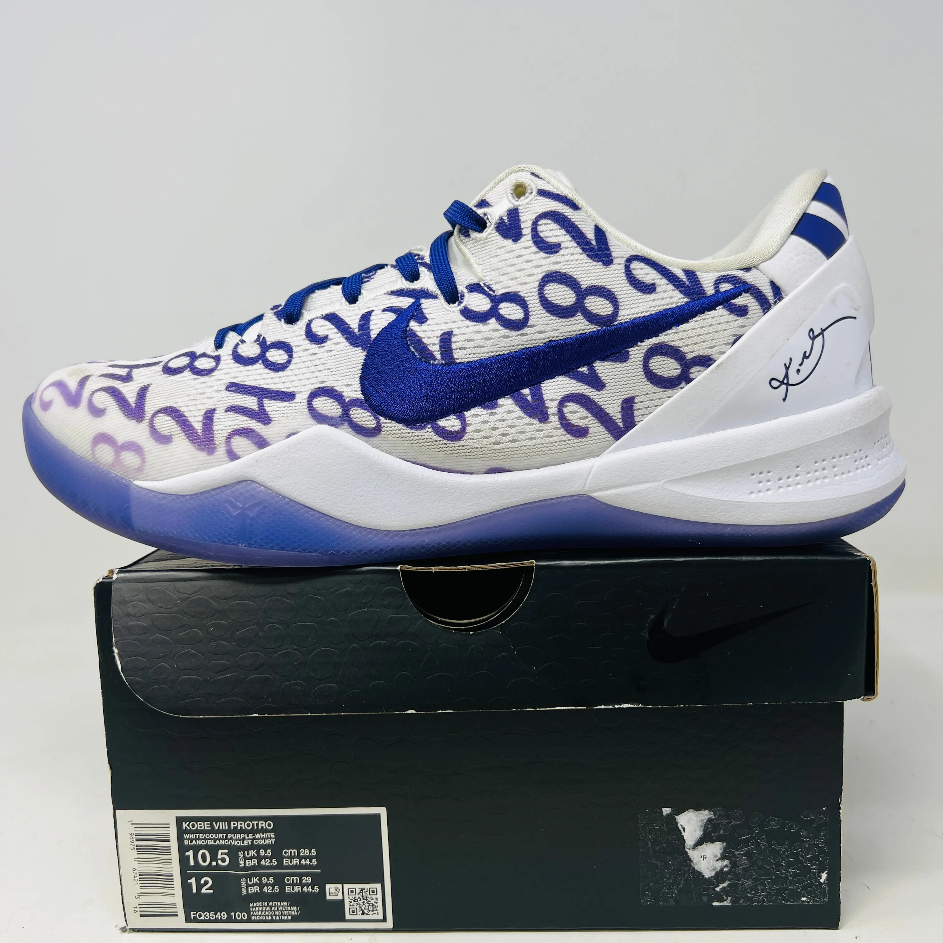 Soft Leather Nike Kobe 8 Protro Court Purple
