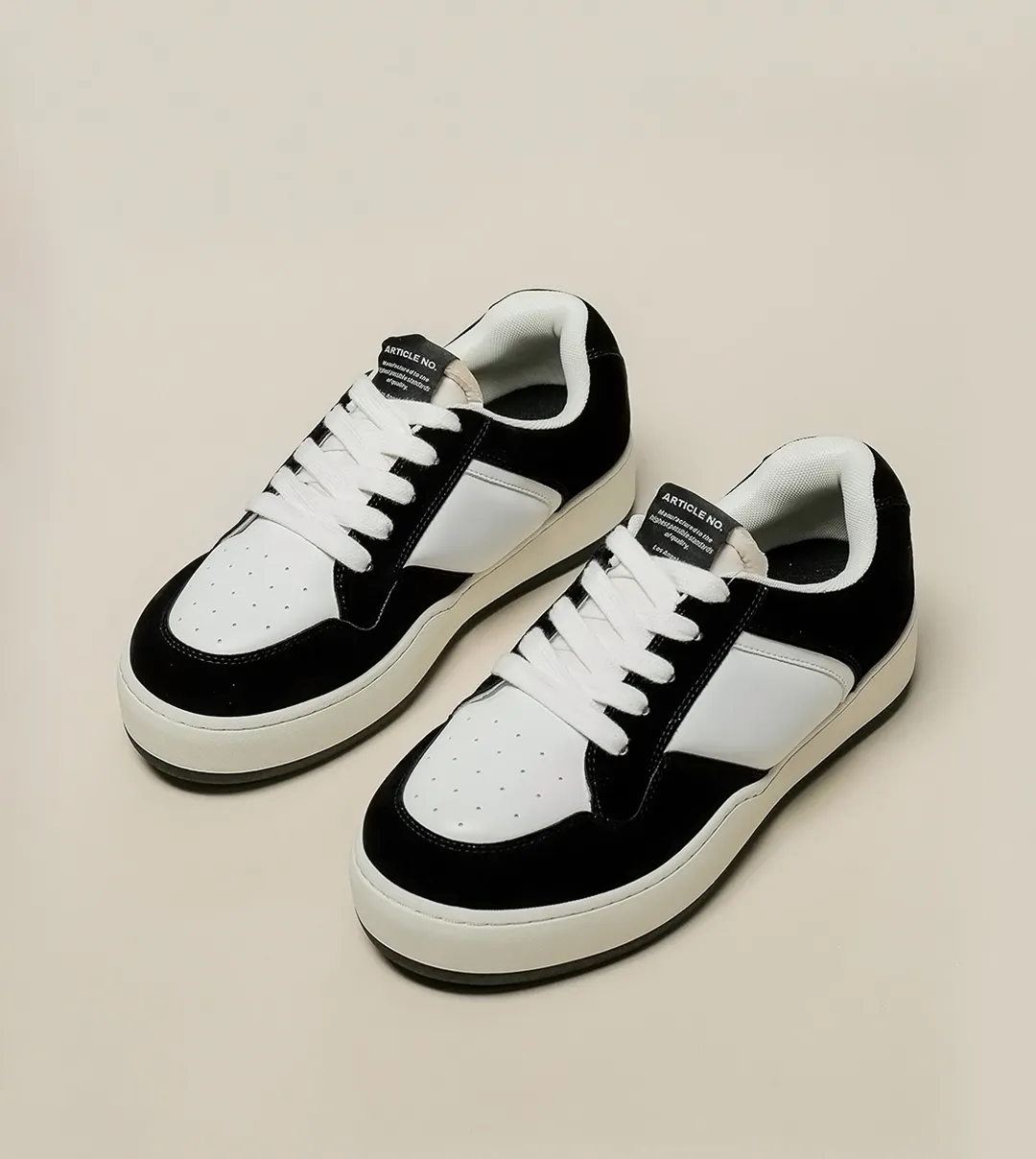 Street Vibes Fall Wardrobe ARTICLE NO. BURGER SKATE PANDA SNEAKERS-WHITE/BLACK