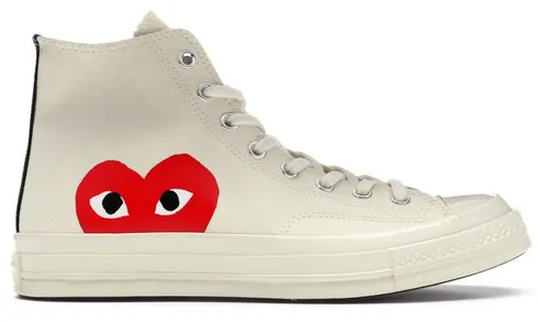 Structured sole Converse Chuck Taylor All-Star 70 High Comme des Garcons PLAY White