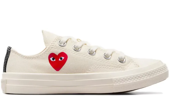 Comfort support Converse Chuck Taylor All Star 70 Ox Comme des Garcons PLAY Single Small Heart Milk (PS)
