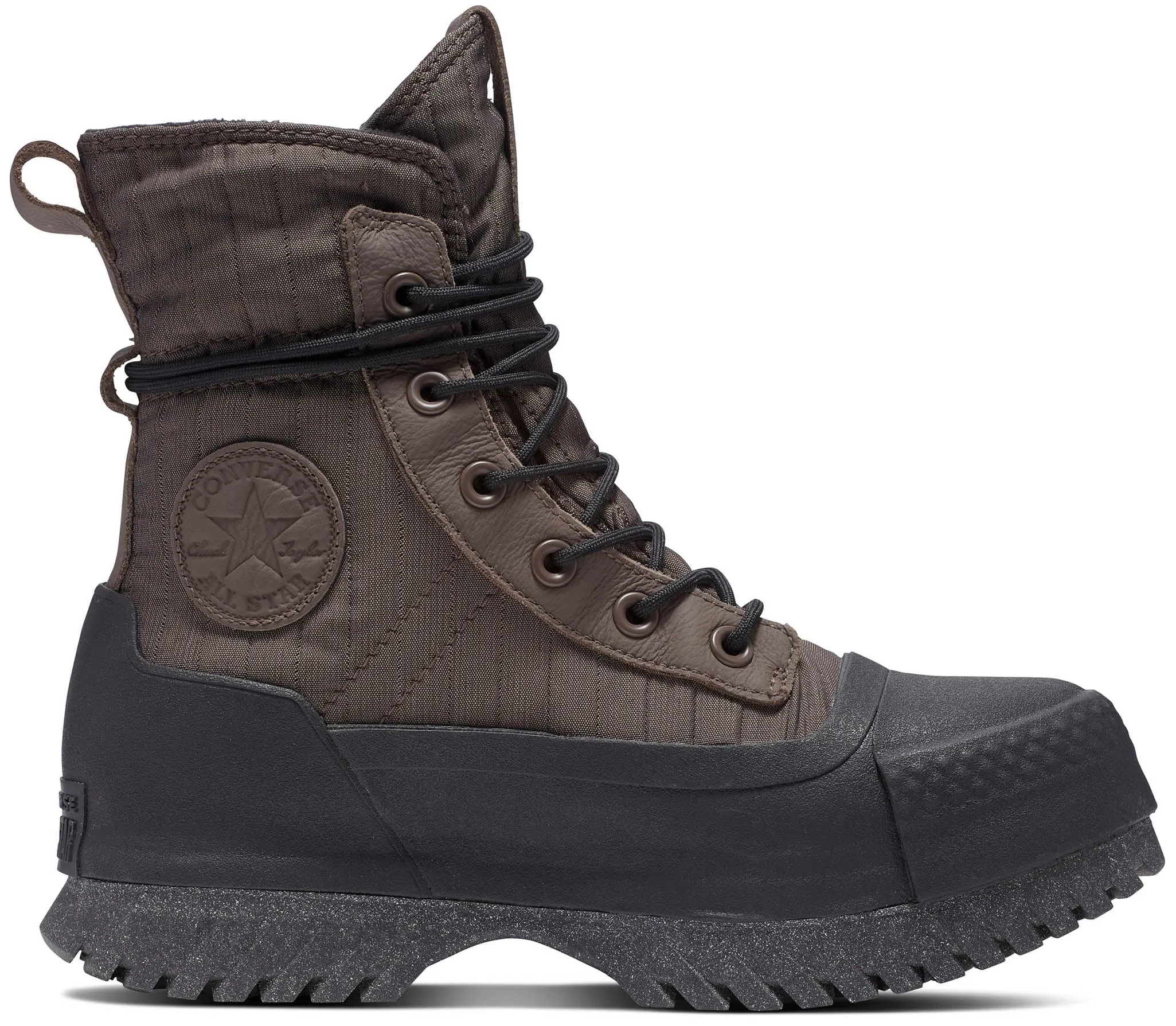 Leaf Path No Laces Converse Chuck Taylor All Star Lugged 2.0 Extra Hi Top Engine Smoke