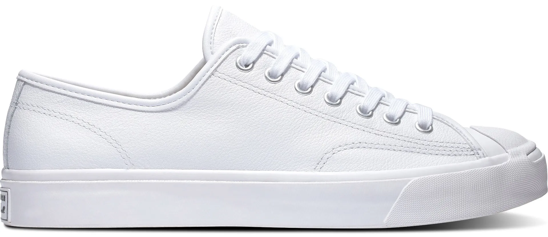 Converse Jack Purcell Low Top White Leather Abrasion Shield Technology Grip Enhancement