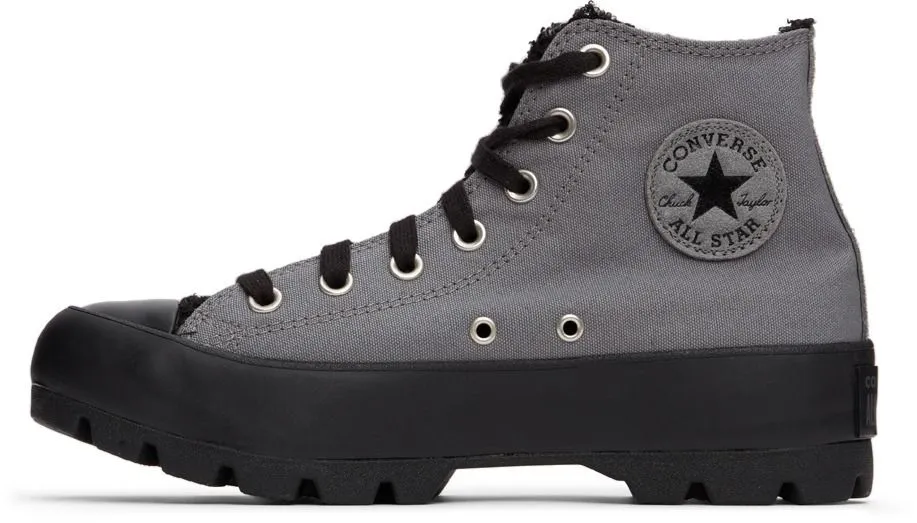 Converse Women's All Star Lugged Hi Top Mason Grey/ Black Sherpa Move Around