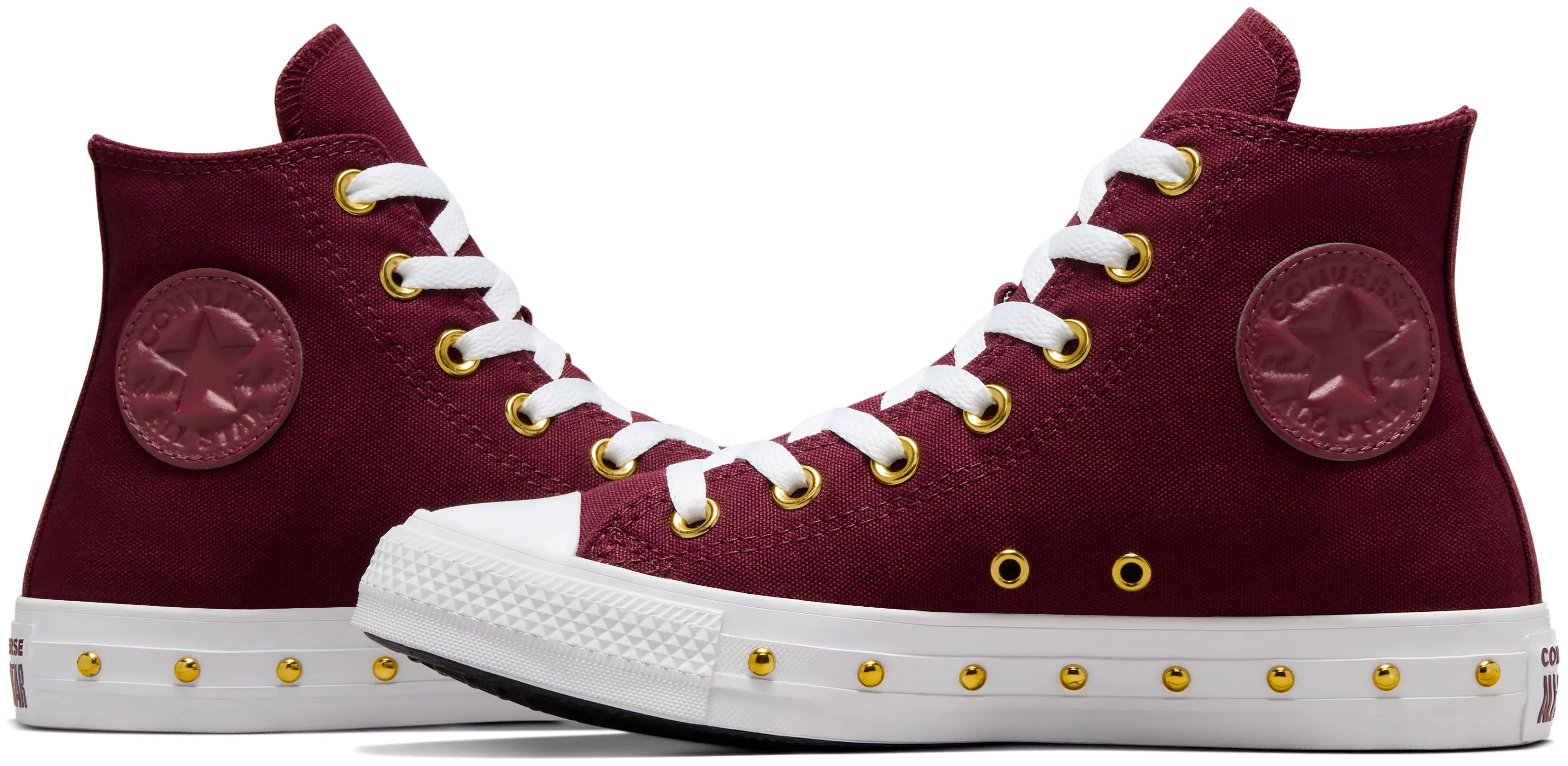 Energy   Returning Soft Touch Converse Womens Chuck Taylor All Star Hi Top Deep Bordeaux/ Gold