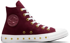 Running Style Converse Womens Chuck Taylor All Star Hi Top Deep Bordeaux/ Gold