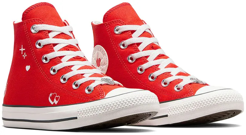 Converse Womens Chuck Taylor All Star Hi Top Fever Dream/Vintage White Hyper Durable Rubber Compound Sustainable Production Methods