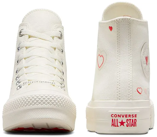 Converse Womens Chuck Taylor All Star Hi Top Lift Egret/Fever Dream/Egret Weekend Ready
