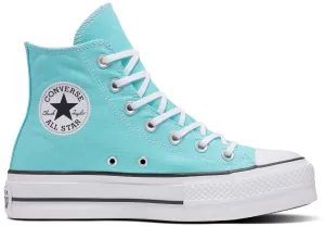 Converse Womens Chuck Taylor All Star Lift Hi Top Triple Cyan/White/Black Enhanced Grip Pattern