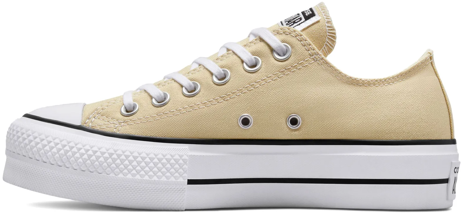 Day Comfort Basketball Converse Womens Chuck Taylor All Star Lift Platform Low Top Oat Milk/White/Black