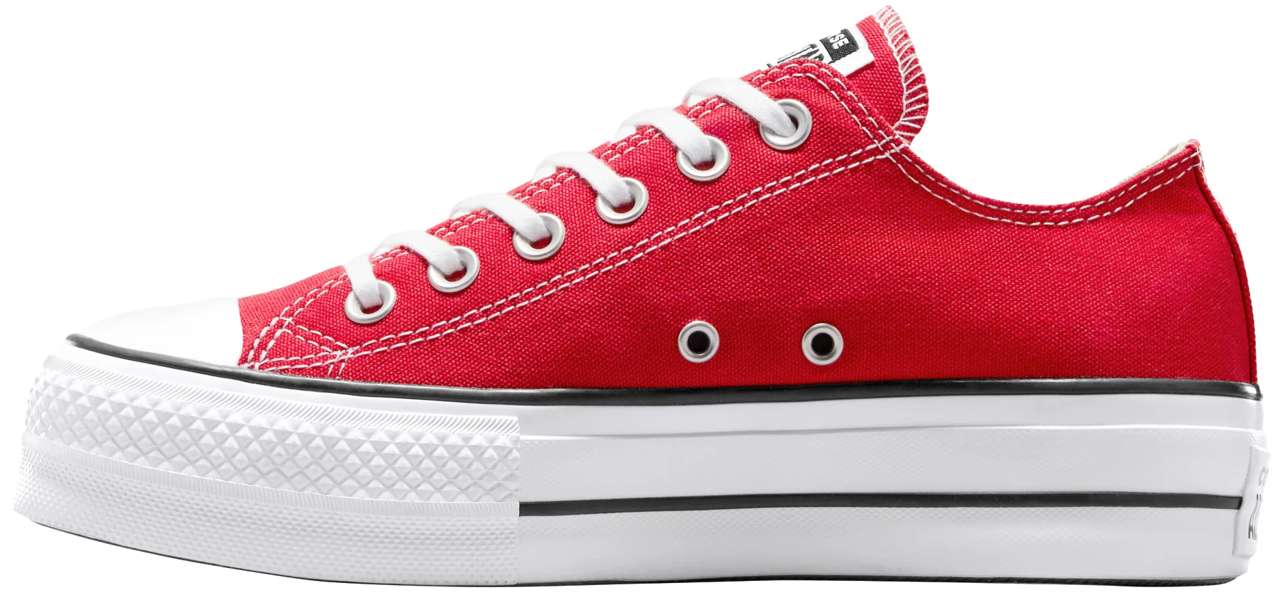 Eco Support Converse Womens Chuck Taylor All Star Lift Platform Low Top Red/White/Black