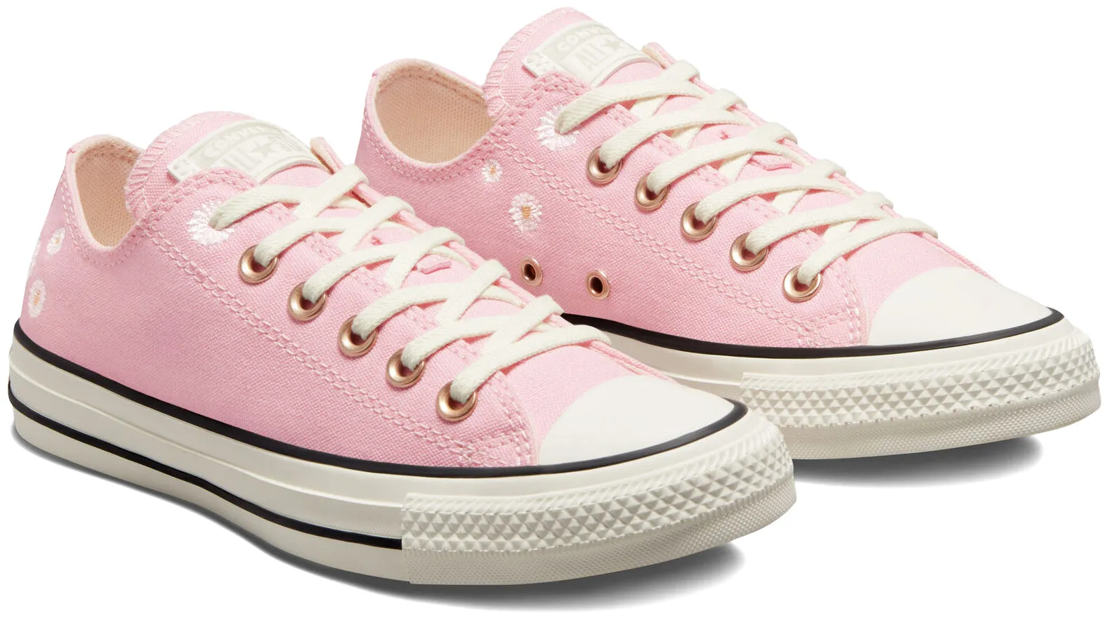 All-Weather Performance Ventilated Converse Womens Chuck Taylor All Star Low Top Sunrise Pink/Egret/Sunny Oasis