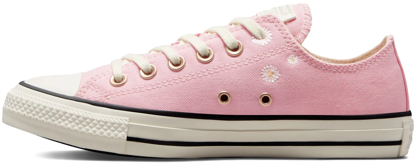 Non Slip Inner Sock Slim Design Converse Womens Chuck Taylor All Star Low Top Sunrise Pink/Egret/Sunny Oasis