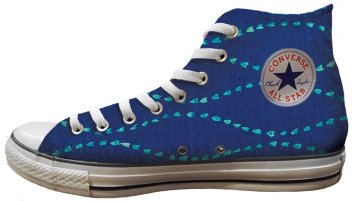 Baggins Original Hi Top Trailing Hearts Trendy Design