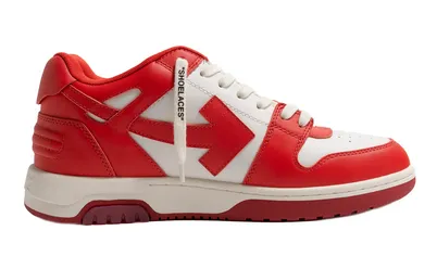 Off-White Out Of Office Calf Leather RED Odor Resistant Material Airflow Optimized