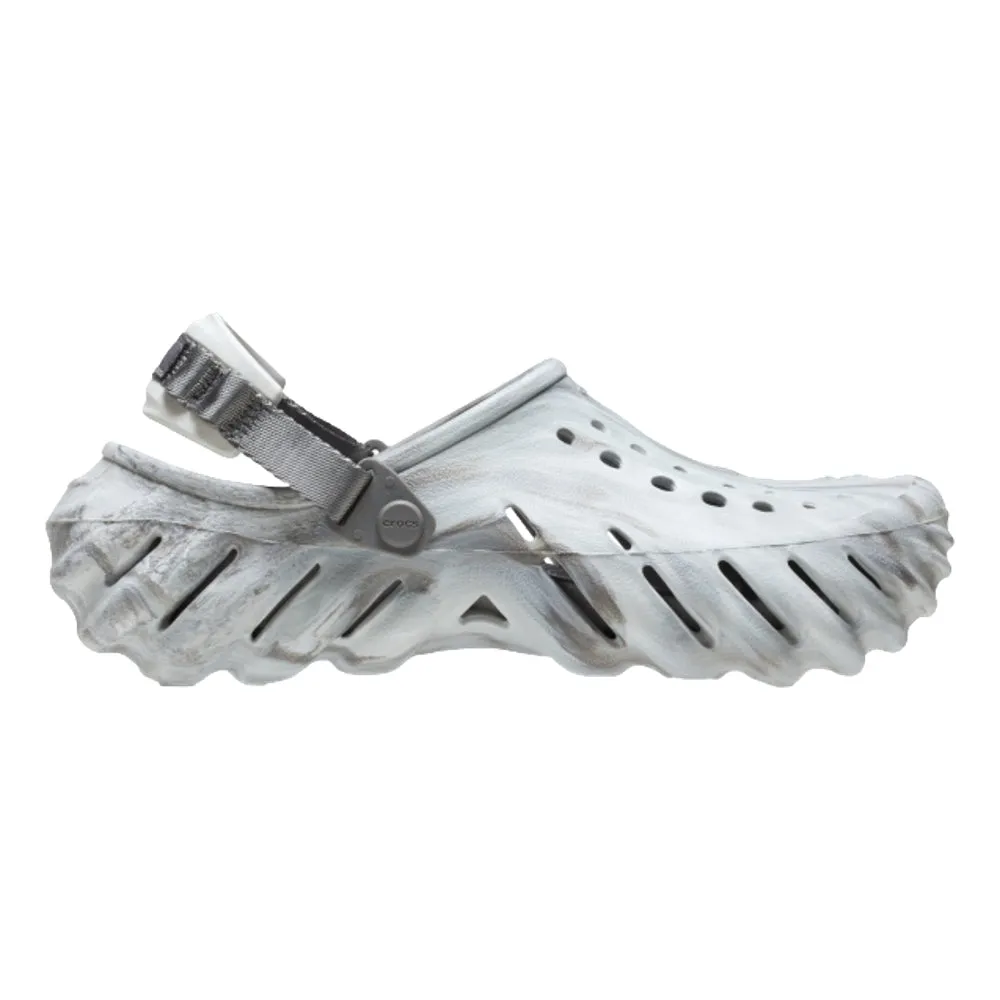 Quick Slide High-Performance Fit CROCS UNISEX ECHO MARBLED CLOG-MOONLIGHT