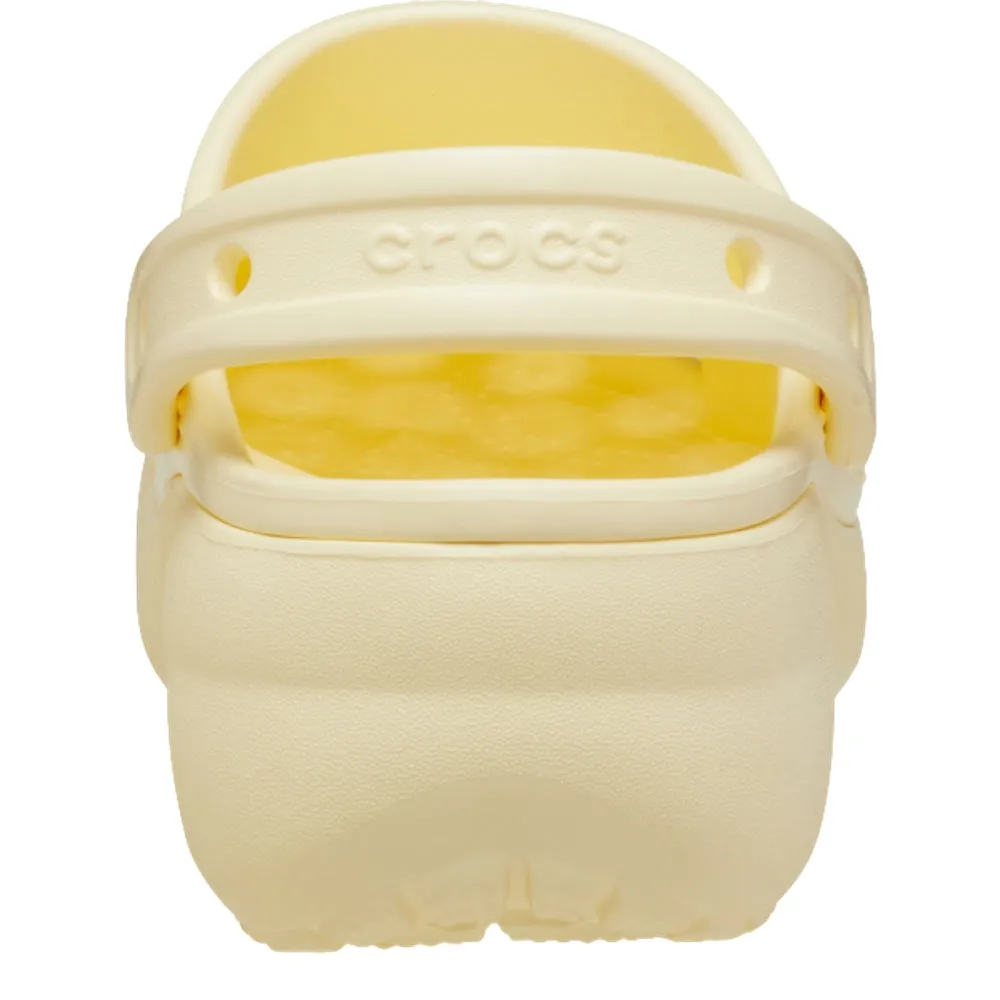 CROCS WOMEN'S CLASSIC PLATFORM CLOG-BUTTERCREAM Synthetic