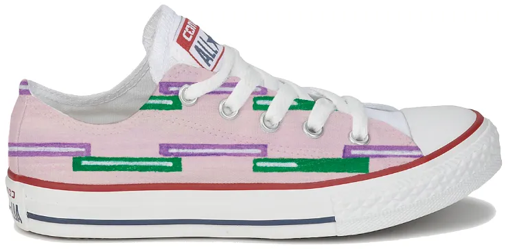 Modern Silhouette Baggins Original Low Top Pink Stripe