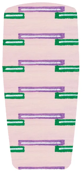 Baggins Original Low Top Pink Stripe Long Miles EVA sole