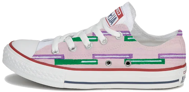 Baggins Original Low Top Pink Stripe Simple Walk No Fuss