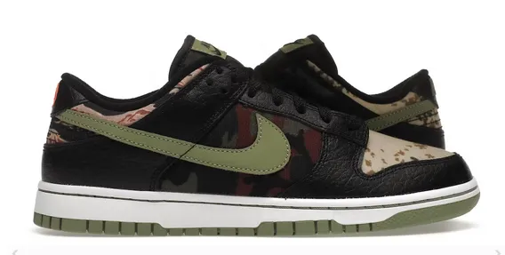 Perforated Toe Box Comfort Style Nike Dunk Low Crazy Camo