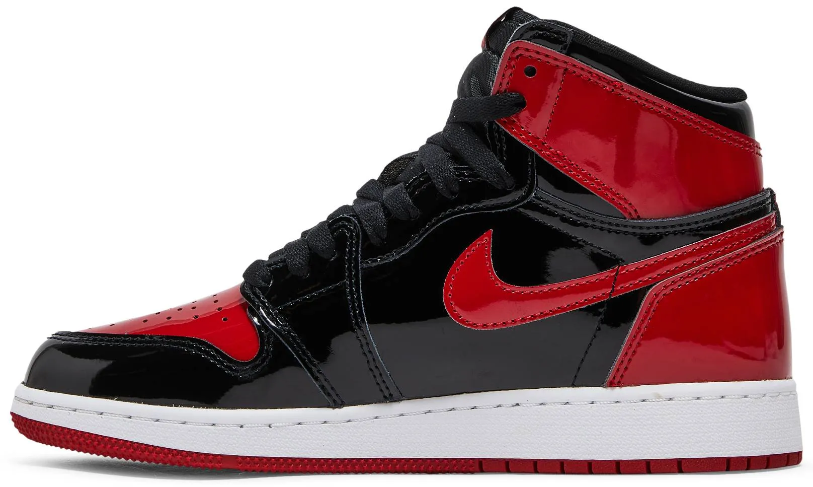 Compression Fit Neutral Stance Balanced Jordan 1 Retro High OG Patent Bred (GS)
