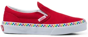 Urban Slip On Vans Kids Classic Slip-OnRainbow Checkerboard Red/True White
