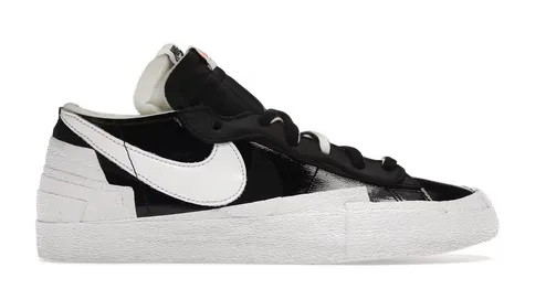 Nike Blazer Low Sacai Black Patent Leather Adaptive Harness System