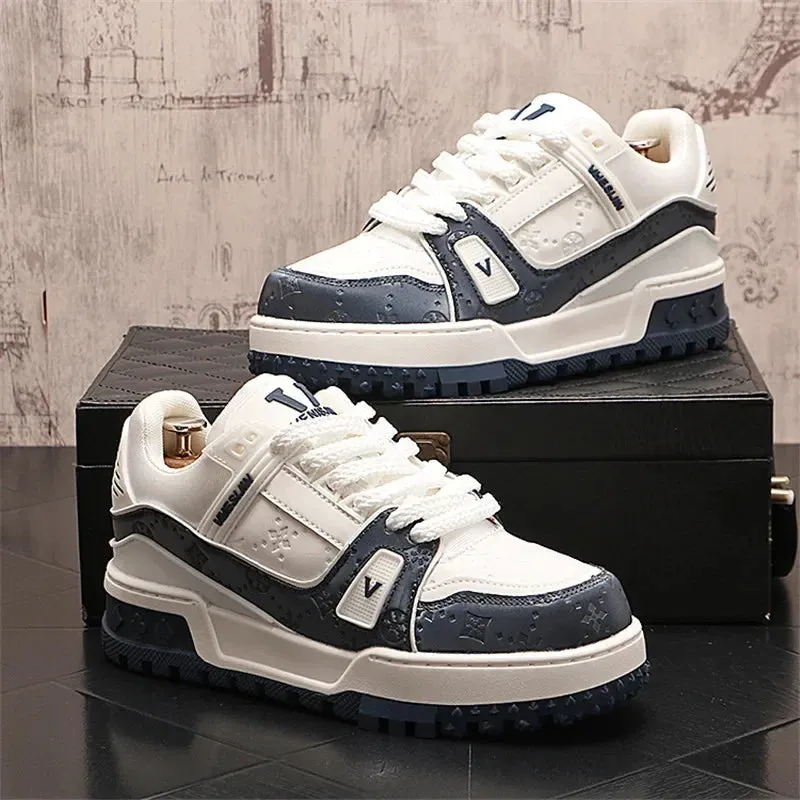 Designer Wedding Party Men Shoes Autumn Fashion Casual Sneakers Man Thick Bottom Walking Office Leisure Loafers Shoes for Men Zero - Drop Design