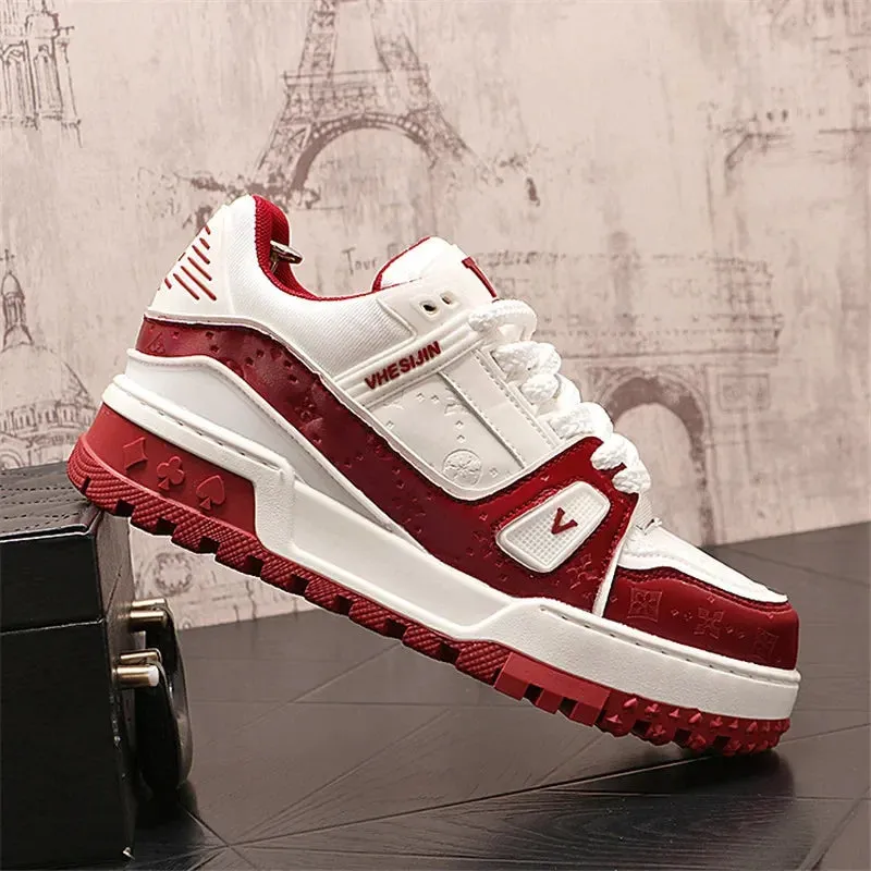 Designer Wedding Party Men Shoes Autumn Fashion Casual Sneakers Man Thick Bottom Walking Office Leisure Loafers Shoes for Men Zero - Drop Design