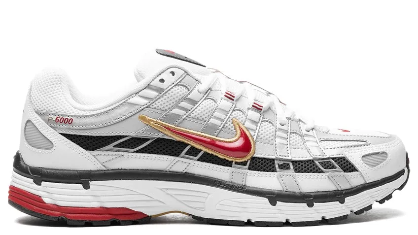 Comfortable Sole clean look Nike P-6000 Platinum Varsity Red