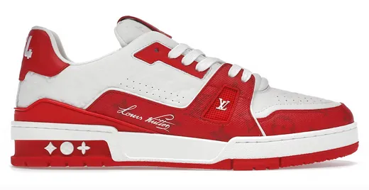 Comfort quality Louis Vuitton Trainer#54 Signature Red White
