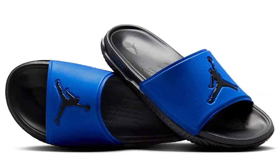 Jordan Jumpman Slide Black Blue Torque Control Plate Comfort Mesh