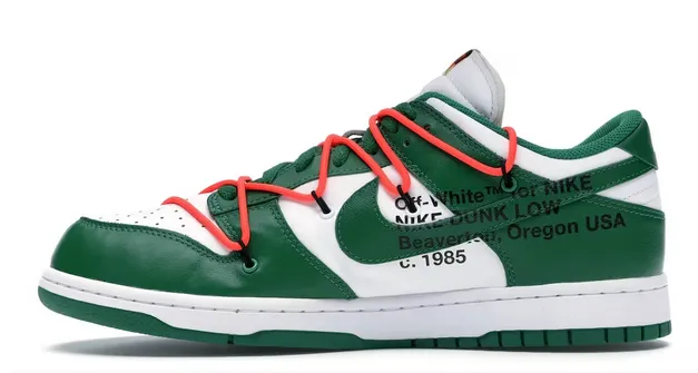 Dunk Low Off-White Pine Green Neutral Cushioning Profile Layered Traction Grid
