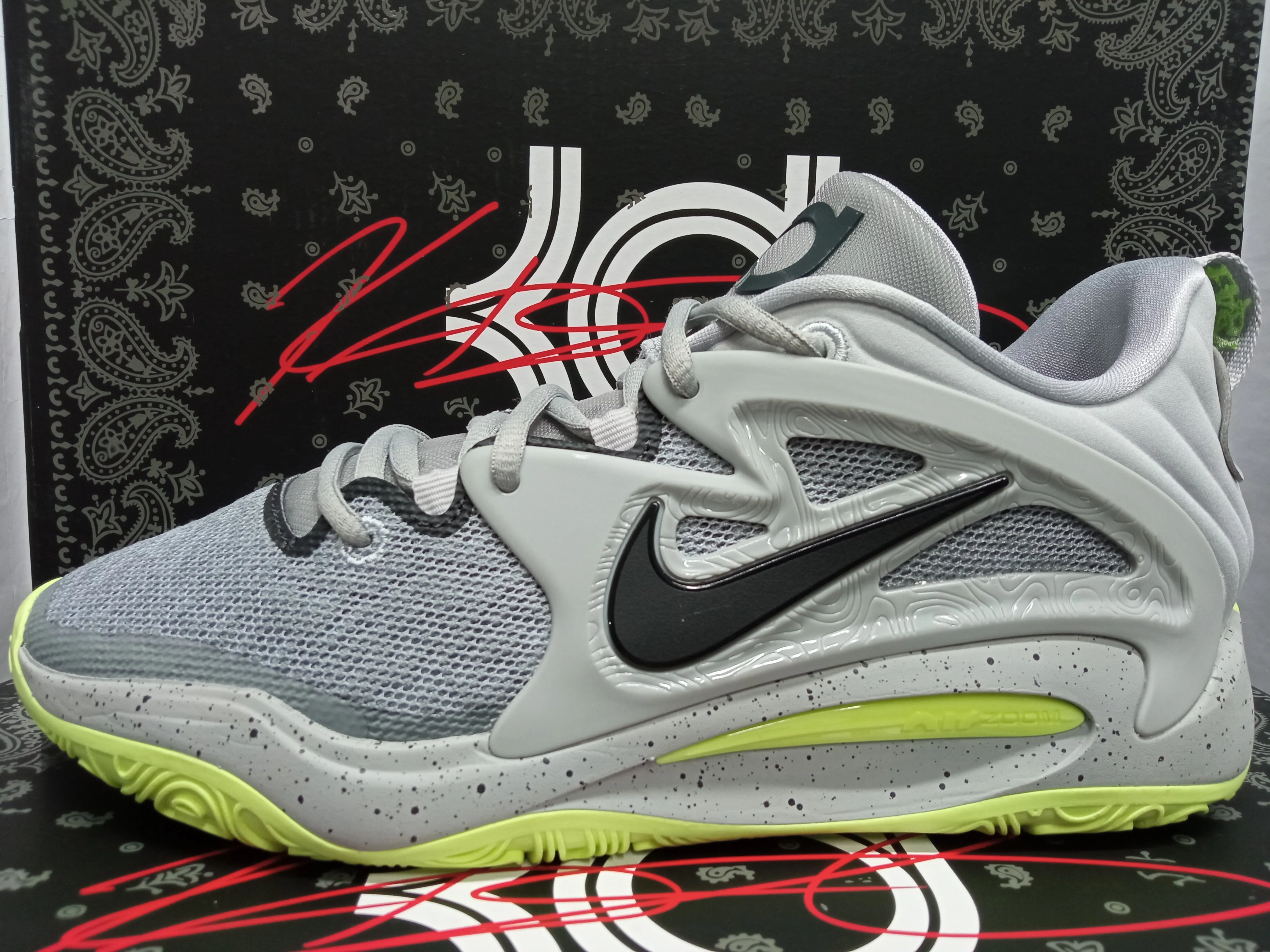 Nike KD 15 TB 'Wolf Grey Speckled' Indoor Court Street Tough