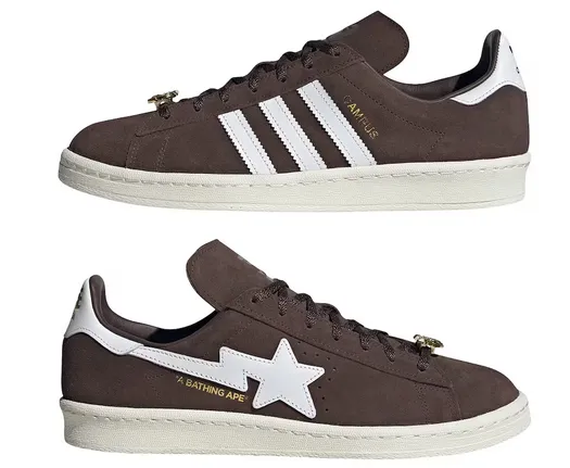 Minimal Look adidas Campus 80s Bape 30th Anniversary Brown