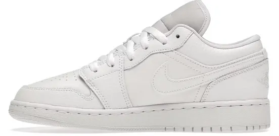 Sustainable Production Process Jordan 1 Low Triple White (GS)