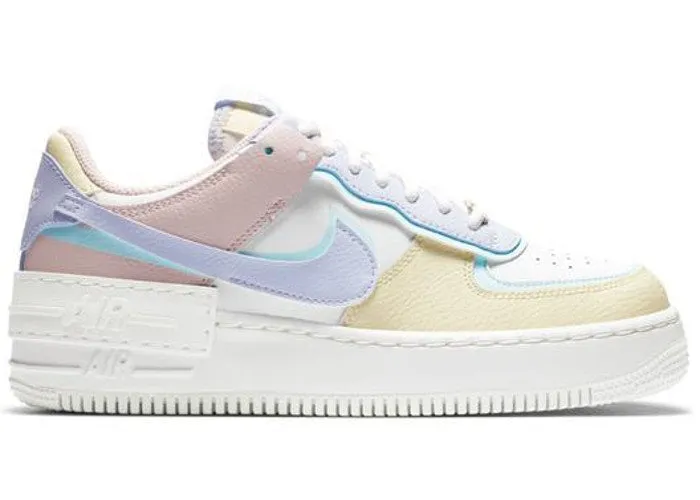 Arch Support System Heel Counter Structure Nike Air Force 1 Shadow Pastel White Glacier Blue Ghost (W)