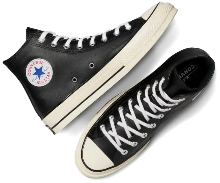 Outdoor Friendly Converse Chuck Taylor All Star 1970s Hi Top Leather Black/White/Egret