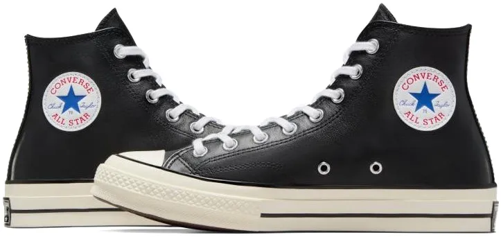 Converse Chuck Taylor All Star 1970s Hi Top Leather Black/White/Egret Quick lace Relaxed wear