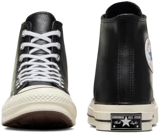 Converse Chuck Taylor All Star 1970s Hi Top Leather Black/White/Egret Soft Upper