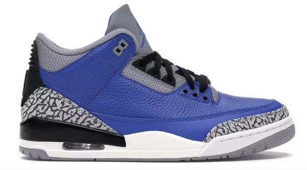 Jordan 3 Retro Varsity Royal Cement Adaptive Heel Lock