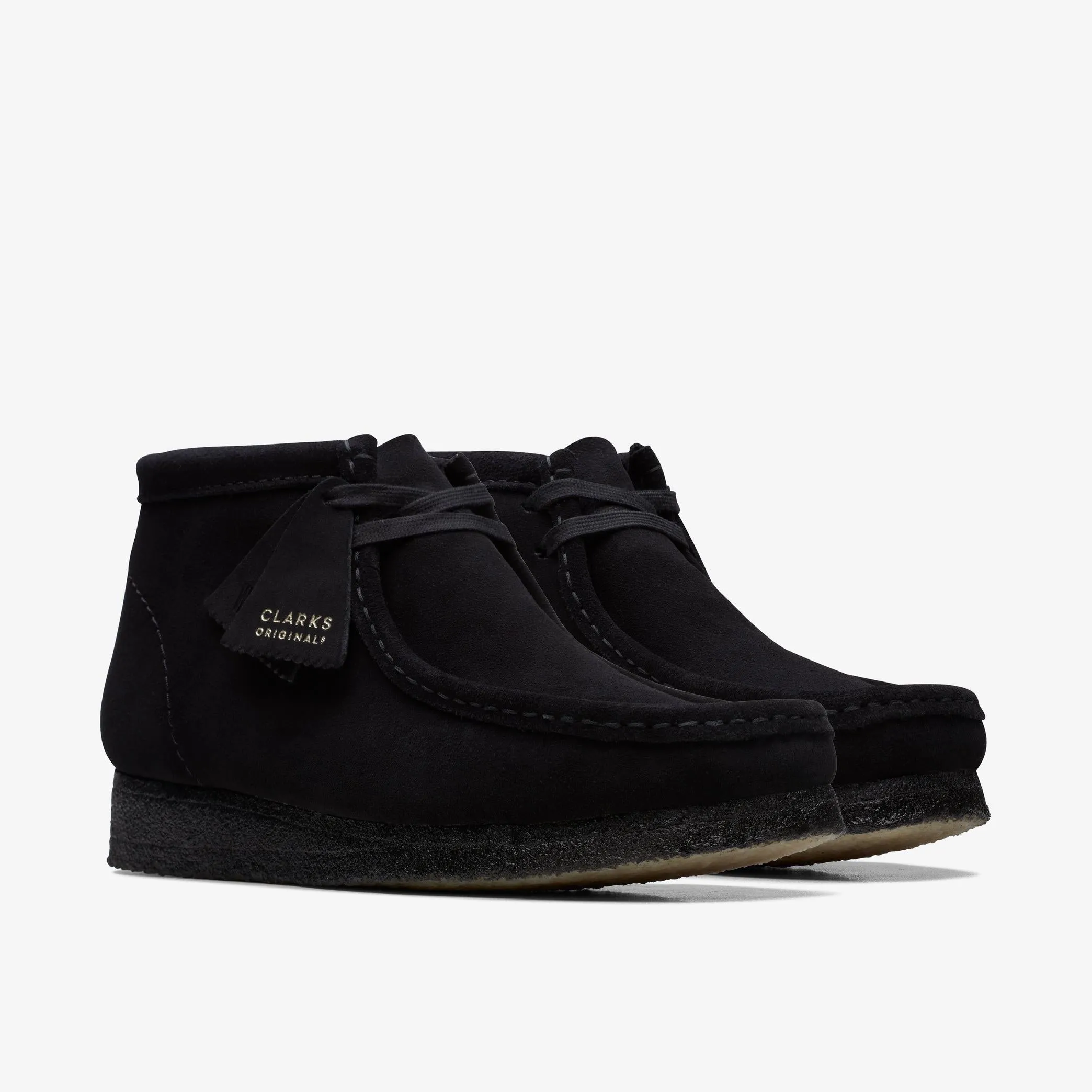 CLARKS ORIGINAL WALLABEE BOOT-BLACK SUEDE Urban Outfit